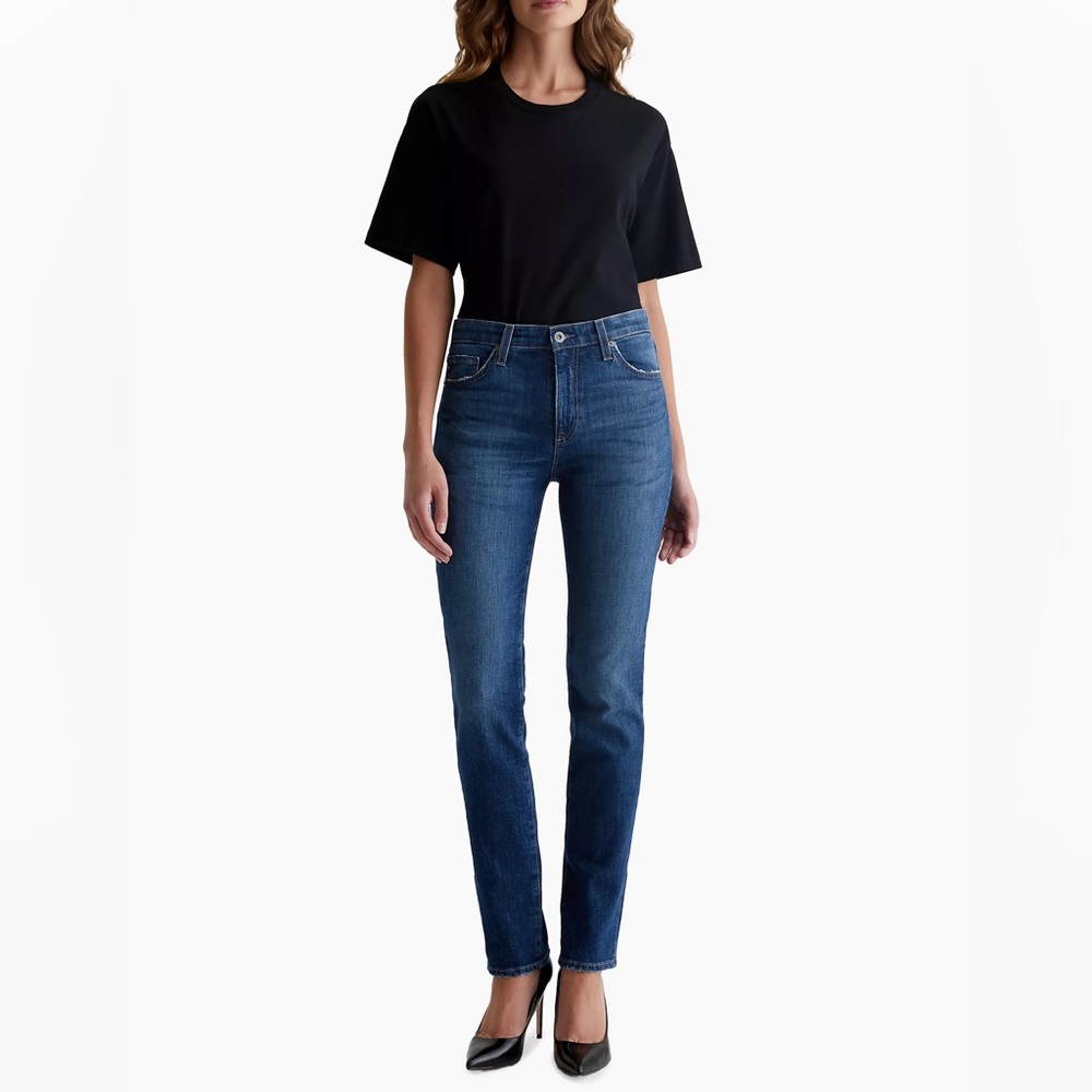 AG Mari High-Rise Straight-Leg Jeans 27